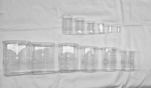 Glass Beakers set Low Form Beaker kit 5, 10, 25, 50, 100, 150, 250ml - 7Pcs/SET - Picture 3 of 6