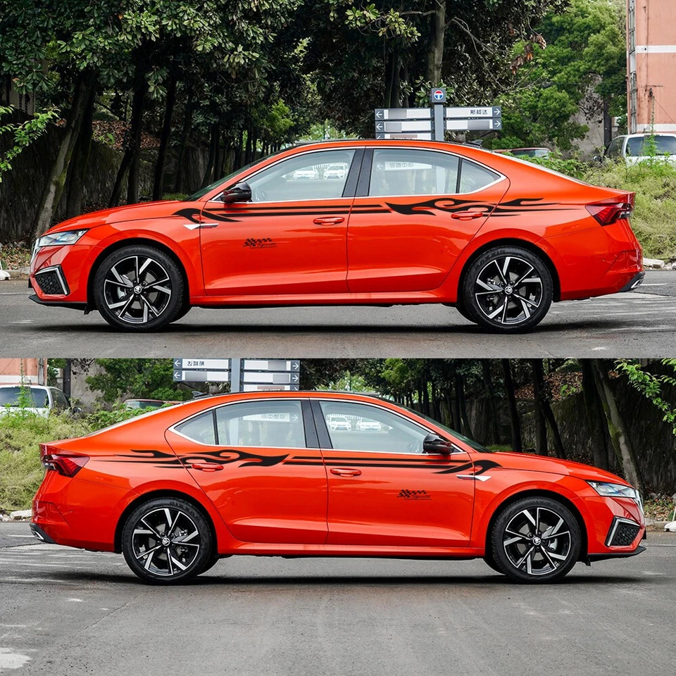Calcomanía adhesiva de vinilo con gráficos de rayas de carreras para carrocería todoterreno de automóvil SUV camión Foto 4 de 4