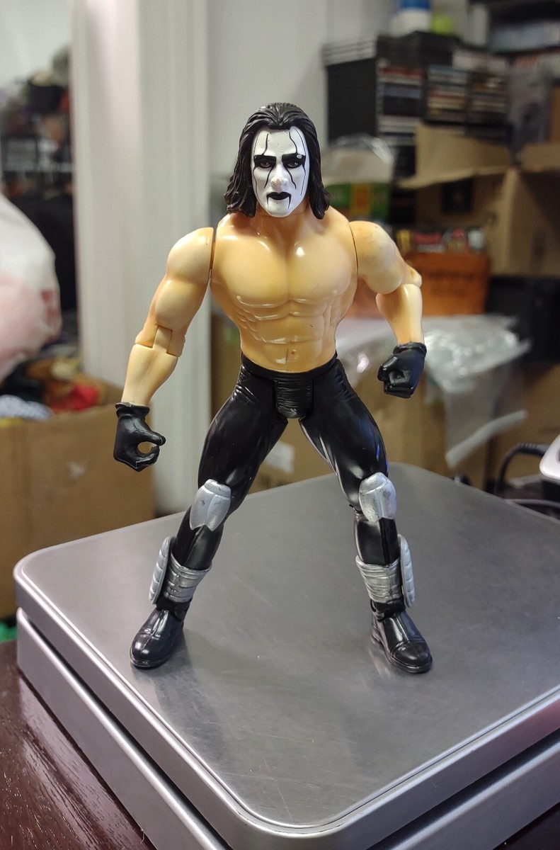 Vintage 1999 Marvel WCW Sting Wrestling Crow Action Figure Loose 6