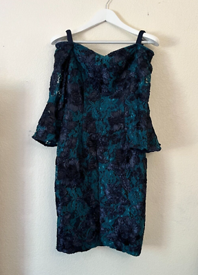 Adrianna Papell Women Off Shoulder Floral Lace Cocktail Sheath Dress Size 8 Blue | eBay Adrianna Papell Women Off Shoulder Floral Lace Cocktail Sheath Dress Size 8 Blue | eBay