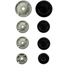 4yourhome Oven Cooker Hob Gas Burner Crown & Flame Cap Kit For Neff Bosch Cooker