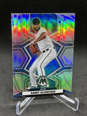 SANDY ALCANTARA Miami Marlins - 2022 Panini Mosaic #117 Silver Prizm