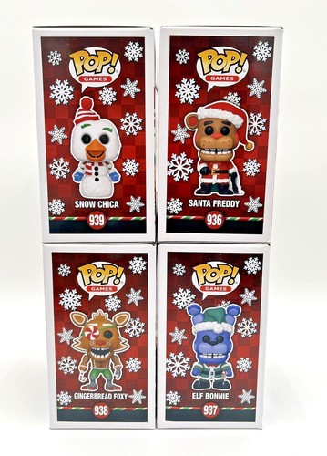 Five Nights at Freddys Holiday Santa Freddy Bonnie Chica Foxy FNAF Christmas Set - Picture 4 of 6