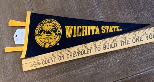 WICHITA STATE UNIVERSITY 15” X 5 3/4” Felt Pennant The Shockers of Wichita, KS