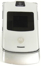 Motorola RAZR V3 - Silver and Black  AT T  Cellular Flip Phone