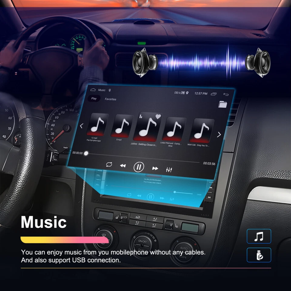 DAB+ CarPlay Android 15 Autoradio Für VW Polo 9N Golf 4 Passat B5 T5 Navi Kamera - Bild 4 von 4