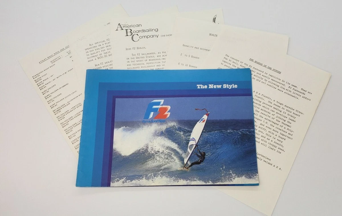 1983 F2 Windsurfing Vintage Brochure w Dealer Information eBay