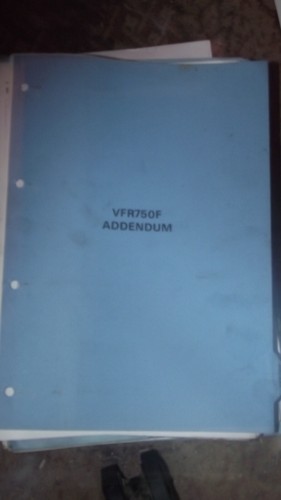 HONDA VFR750F ADDENDUM MANUAL (PICTURE OF CONTENTS) - Picture 3 of 3