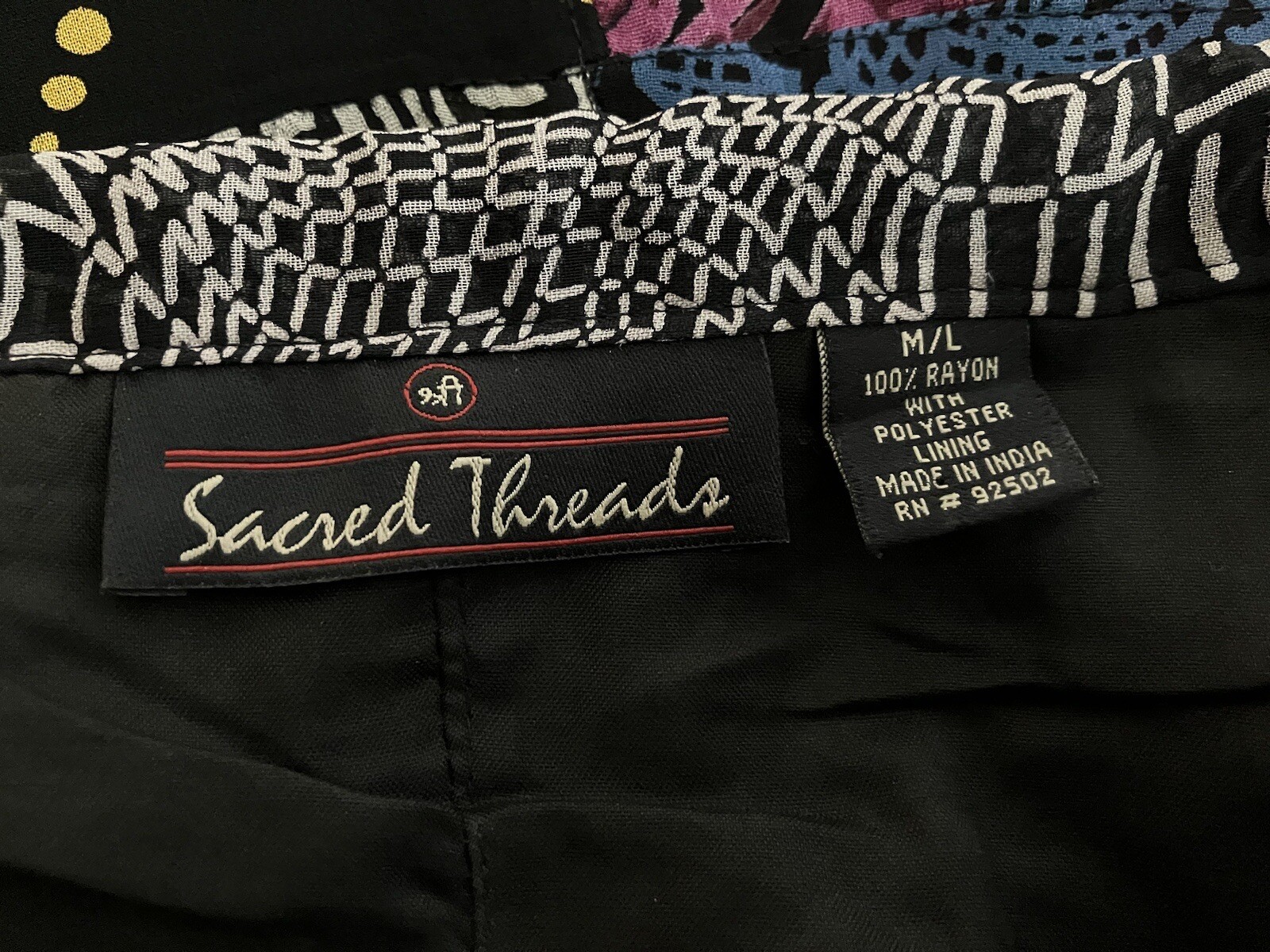 Sacred Threads Georgette Floral Patchwork Long Sk… - image 8