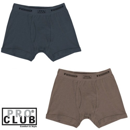 Paquete de 2 calzoncillos boxer cómodos PRO CLUB para hombre ropa interior S a 3XL - Imagen 13 de 15