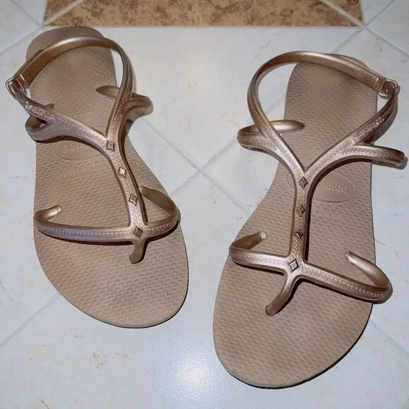 Havaianas Allure Maxi Sandals in Rose Gold size US 9 10 W eBay