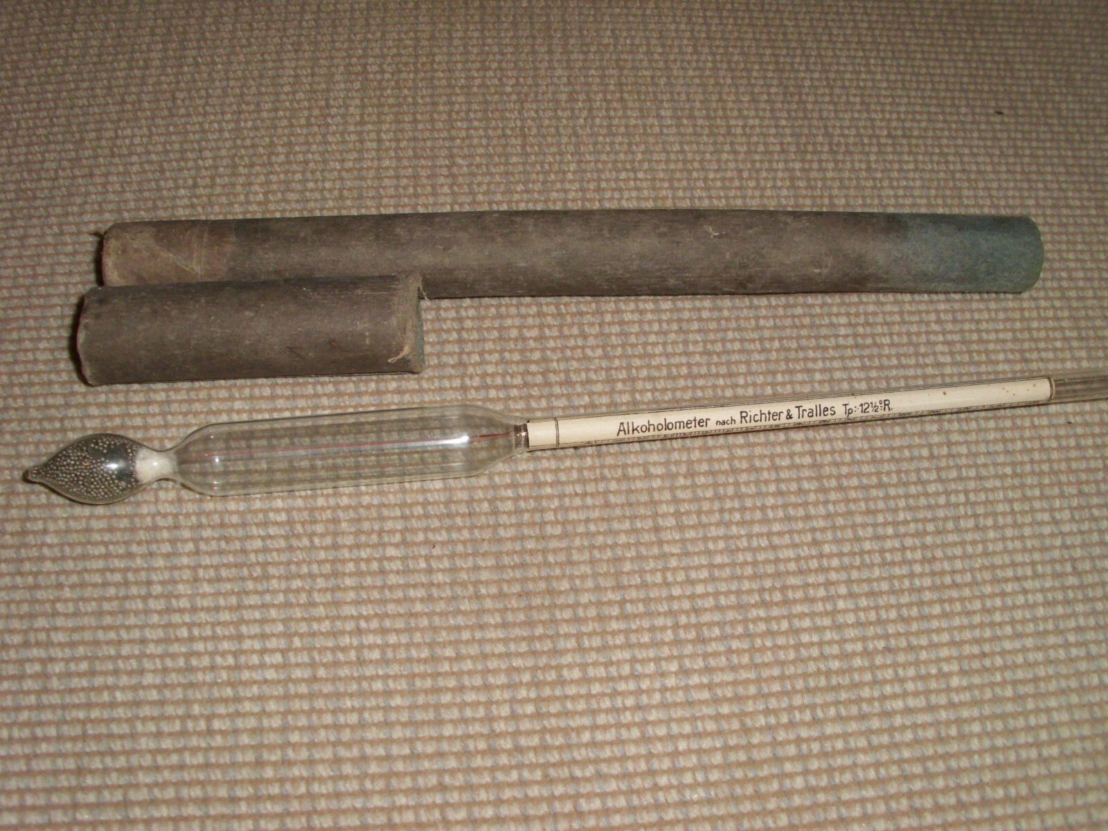 vintage Winzer Weinbau Artikel: Alkoholmeter Richter & Tralles - 50er-Jahre OVP