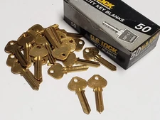 Vtg Lot of 22 U.S. LOCK Uncut Key Blanks - US21 - RU46 Russwin - NEW - NOS