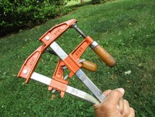 Vtg Pair of JORGENSEN No. 3706 Adj. Sliding Bar Clamps, 6" Capacity, USA !!
