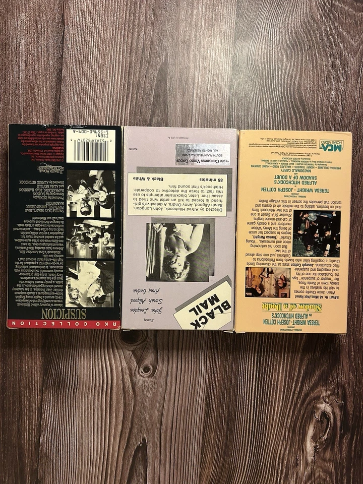 VHS LOT OF 3 ALFRED HITCHCOCK Movies - VHS Tapes - Suspicion, Blackmail, Great! - Image 2 of 4