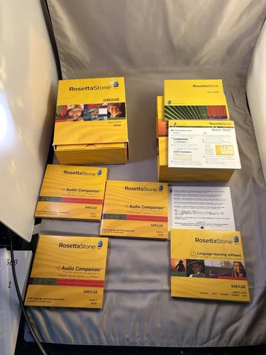 Rosetta Stone Gaeilge Irish V3 Levels 1 & 2 & 3 + Audio Companion – Complete Set