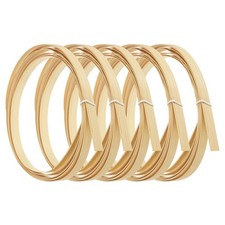 5pcs Bamboo Strips for Weaving 7/16" x 10 Ft Wicker Rattan Cane Reed, Natural