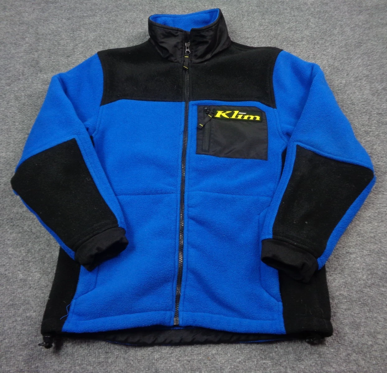 Klim Everest Fleece Jacket Mens Small Black Blue Full Zip Mid-Layer - product detail image 1