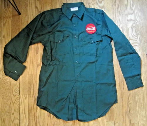 Vintage 1950's Coke Coca-Cola Men's Delivery Work Shirt - MED. - SUPER!!