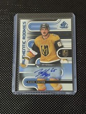 2022-23 Upper Deck Sp Game Used Authentic Rookies Auto Vegas Knights Zack Hayes 