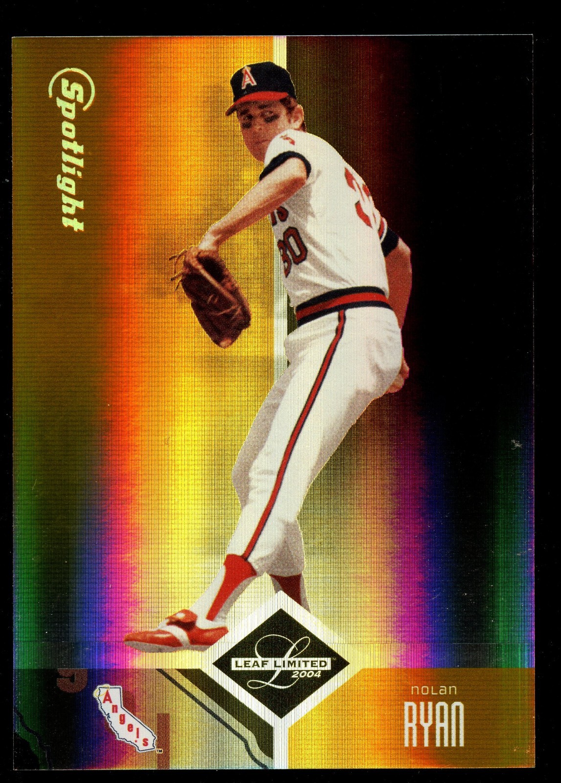 2004 Leaf Limited Gold Spotlight Nolan Ryan #217 numbered 13/25