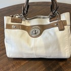 Coach White Leather Satchel Bag