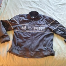 Harley-Davidson Classic Cruiser Motorcycle Jacket Mens XL Black Mesh Coat