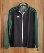 Adidas Tiro 19 Men's Colorblock Classic Stripe Track Jacket Black/Green Sz M NWT