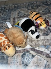 Flip A Zoo Lot Emma Elephant Theodore Tiger Plush New Panda Dragon Hippo Lion