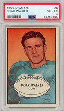 1953 Bowman Doak Walker #6 PSA 4 VINTAGE FOOTBALL DETROIT LIONS