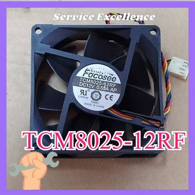 One Focosee TCM8025-12RF 12V 0.55A AP 8025 4-wire PWM Gale CPU Cooling Fan