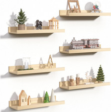 Floating Shelves for Wall, Wall Shelves for Decor Storage Set of 6, Wall Mounted