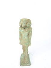 ANCIENT EGYPTIAN GOD KHNUM Statue Ram Head Lord Potters Ram Figurine Artifact