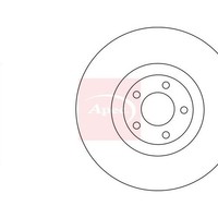 Audi A1 8X1 8XK 2010-2019 Bremsscheibe Vorne (Einzeln) Apec DSK3202