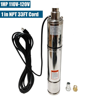#ad 1HP 3.5quot; Deep Well Submersible Pump 328 ft Max long life 110V 8GPM Sub 33ft Cord $119.70