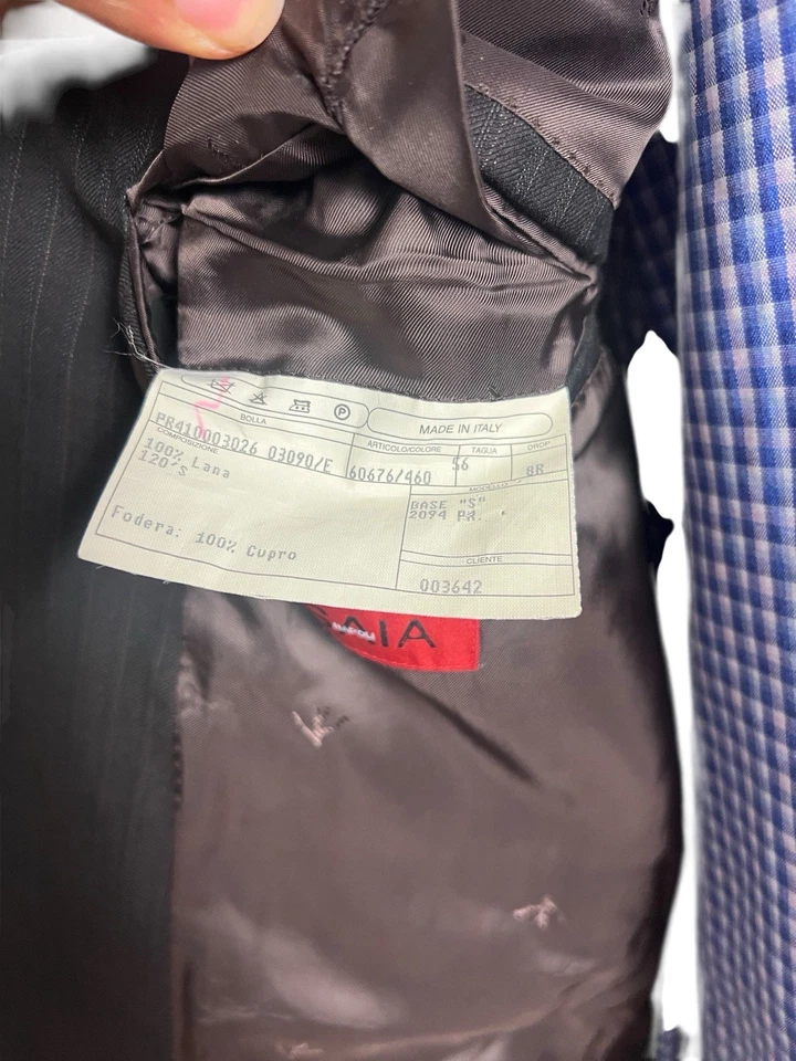 Abrigo Deportivo ISAIA Napoli Marrón 100% Lana Hombre’s 42R Hecho en ITALIA Foto 4 de 4