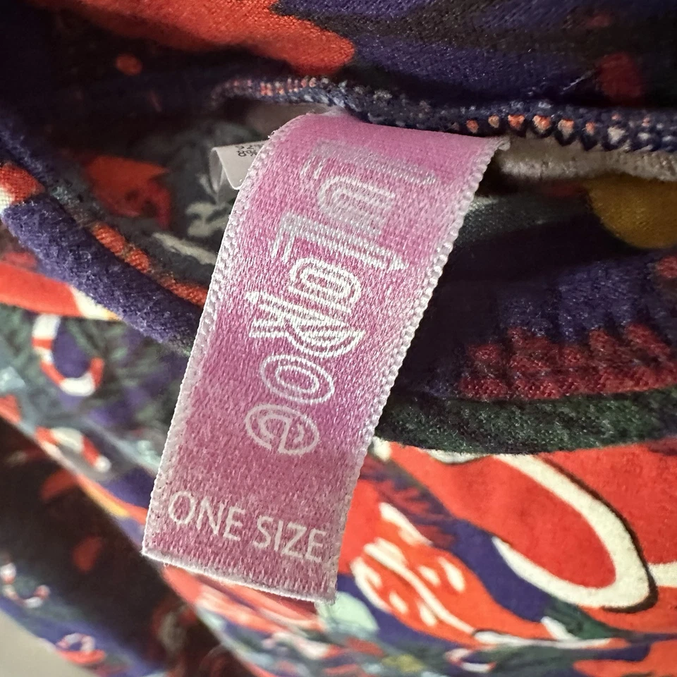 Leggings LuLaRoe retrô meias de Natal/Papai Noel/Bengala Doce tamanho único femininas - Imagem 4 de 4