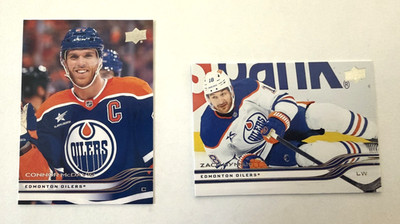 2025-26 Upper Deck Connor McDavid #63 Zach Hyman #66 Oilers NHL  2 Card Lot