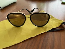 Gucci GG0062S 011 57 Gold reflective Lens Gold Metal Aviator Sunglasses - Black