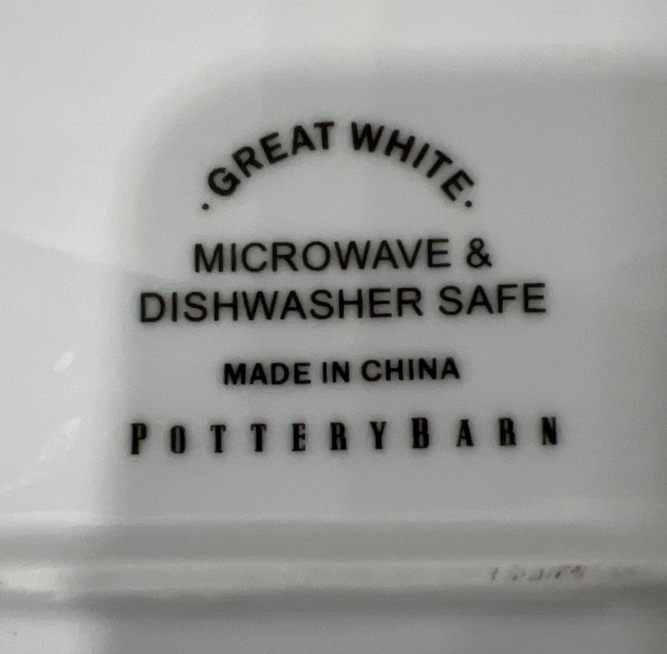 POTTERY BARN GREAT WHITE SQUARE 10.5" PLATE - Image 4 of 4