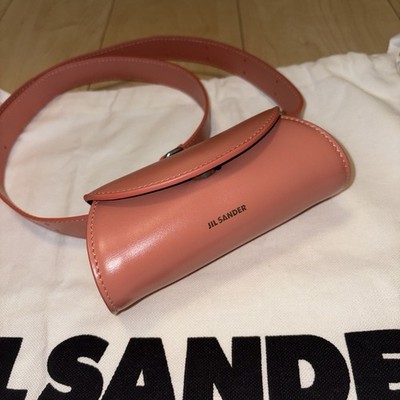 JIL SANDER CANNOLO MICRO Micro Shoulder Bag Women's Pink Calf Leather Japan New