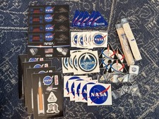 NASA Massive LOT Space Shuttle Patch Program Logos Stickers, Pins Orion Apollo