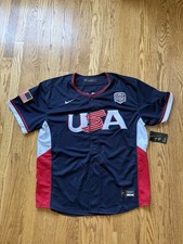 Pete Crow Armstrong Jersey Team USA Chicago Cubs Mens Large Blue Stitched #4