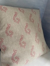 Susie Watson Rose Shalini Linen Fabric  /Plain Back cushion cover