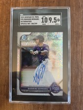 2022 Bowman Chrome Warming Bernabel 1st Speckle Refractor Auto /299 SGC 9.5/10
