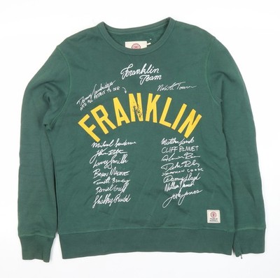 Franklin & Marshall Herren Sweatshirt Grün XS Rundhals Grafik