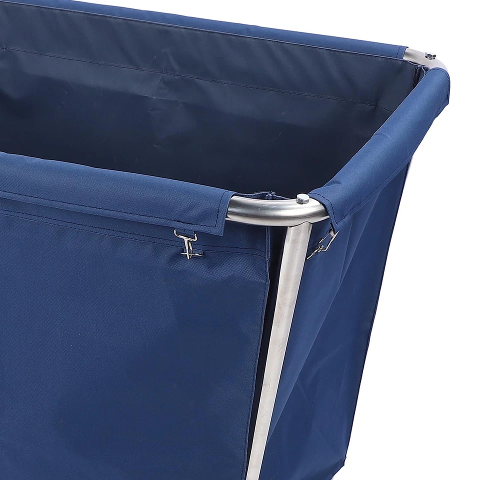 Commercial Laundry Car Heavy Duty Stainless Steel Basket Industrial Rolling - Image 2 of 4
