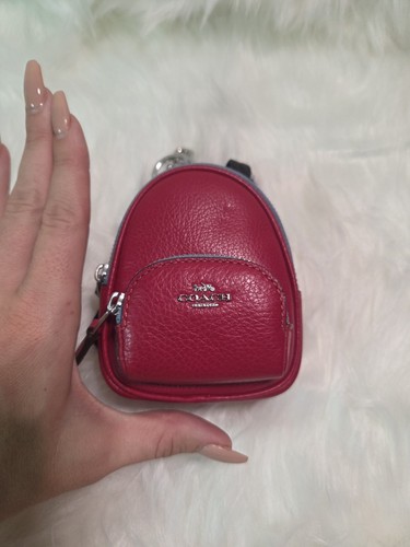Coach Mini Court Bag Charm. Red And Blue. NWT