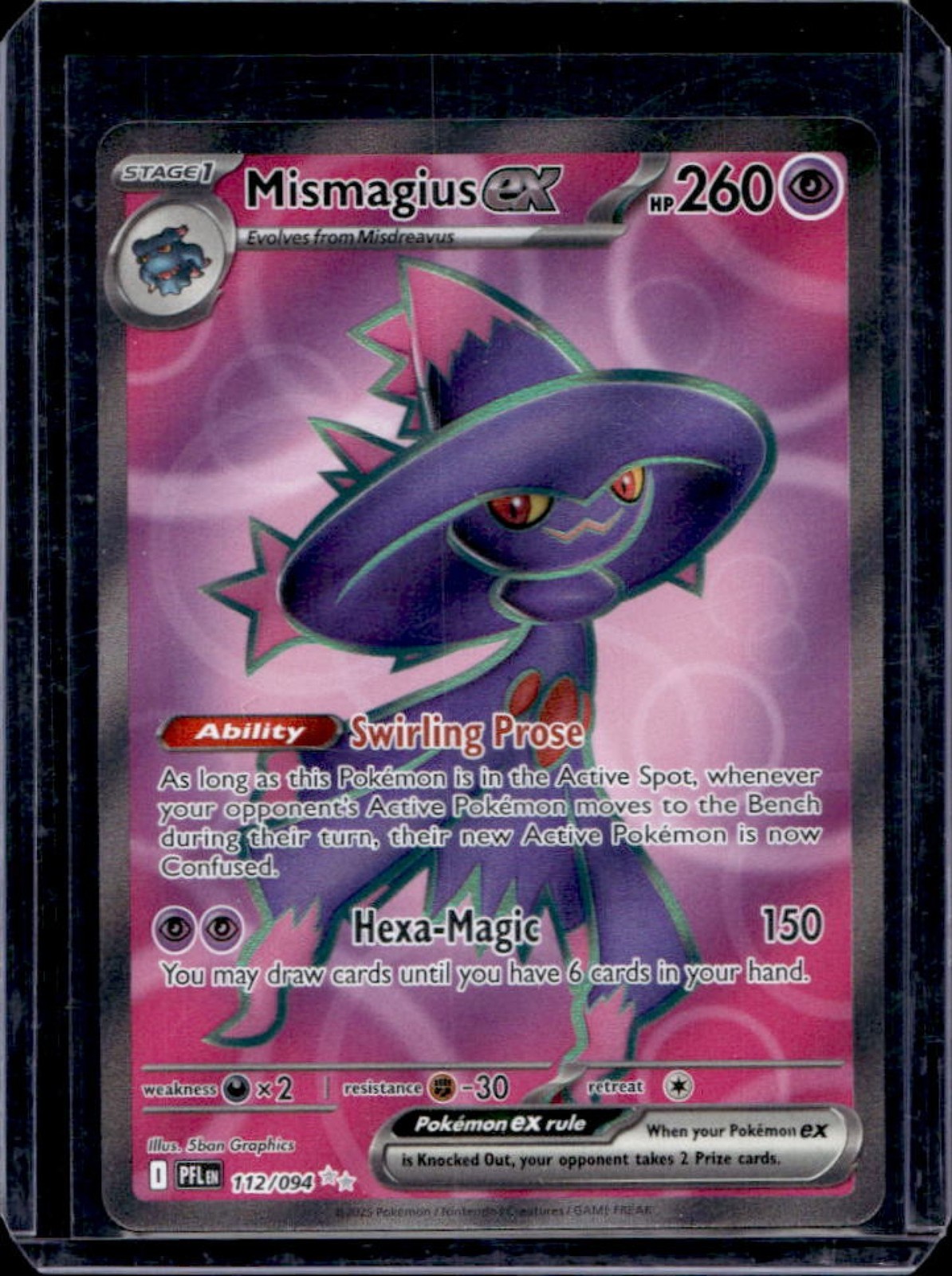 2025 Pokemon Phantasmal Flames Mismagius ex Ultra Rare #112/094