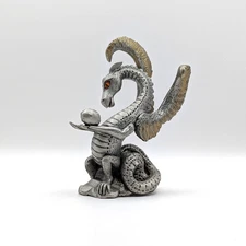 Rawcliffe Pewter Mr. Magic Dragon Star Egg 2003 orange crystal eyes vintage